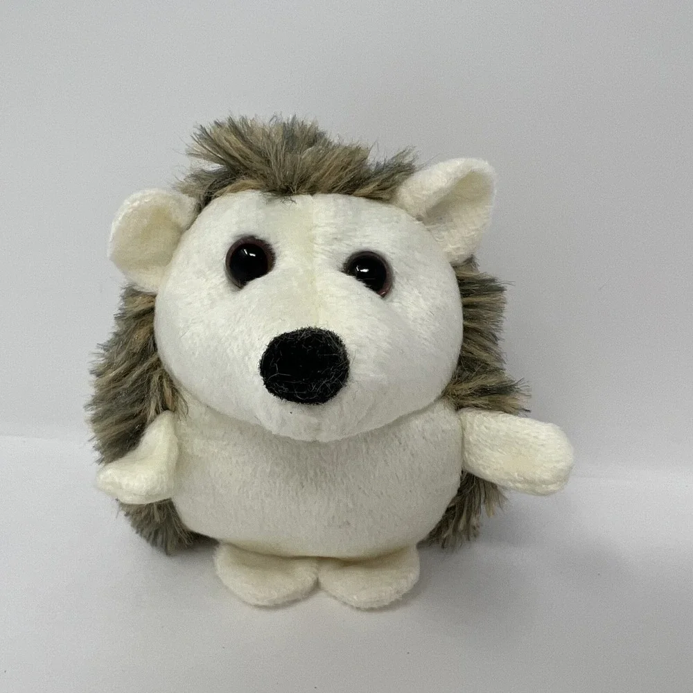 Keychain‎ Hedgehog Stuffed Animal Brown White Soft Plush 4 Inches.
